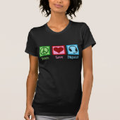 T-shirt Peace Love Dispatch Operator Dispatcher (Devant)