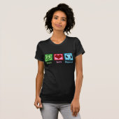 T-shirt Peace Love Dispatch Operator Dispatcher (Devant entier)
