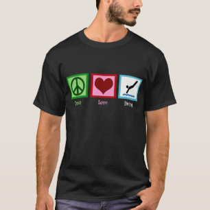 T-shirt Peace Love Diving