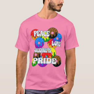 T-shirt Peace Love Doughnut Pride