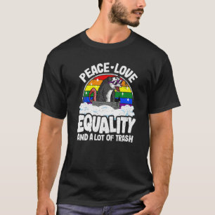 T-shirt Peace Love & Equality Opossum Gay pride Rainbow Al