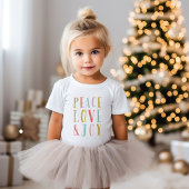 T-shirt Peace Love et Joy Whimsical Holiday