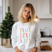 T-shirt Peace Love et Joy Whimsical Holiday