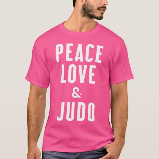 T-shirt Peace Love Et Judo (Devant)