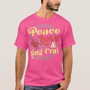 T-shirt Peace Love Et King Crab Nouvelle-Orléans Louisiane