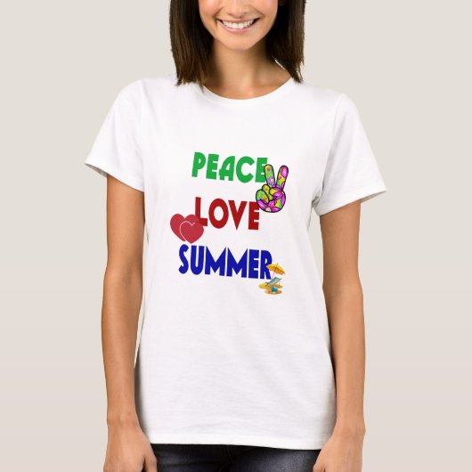 T-shirt Peace Love été (Devant)