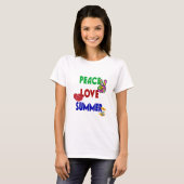 T-shirt Peace Love été (Devant entier)