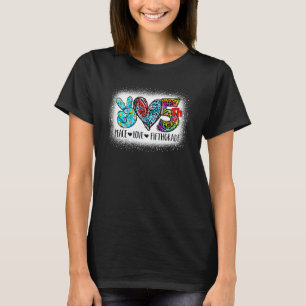 T-shirt Peace Love Fifth Grade Back To School Team 5th Gra