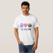 T-shirt Peace Love Gaming (Devant entier)