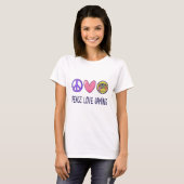 T-shirt Peace Love Gaming (Devant entier)