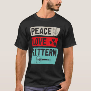 T-shirt Peace Love Gittern Musical Instrument Gittern Play