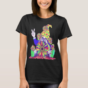 T-shirt Peace Love Gnome Hippie Gnomes Carnival Couleurs D