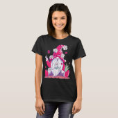 T-shirt Peace Love Gnome Lady Bugs Hippie Gnomes Daisées D (Devant entier)