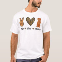 Peace Love Goldendoodle Leopard Lover Animaux de c