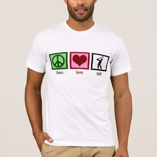 T-shirt Peace Love Golf (Devant)