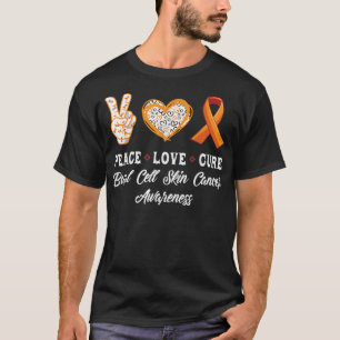 T-shirt Peace Love guérison basal peau de cellule cancer c