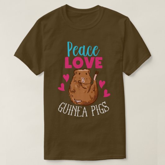 T-shirt Peace Love Guinea Pigs Premium (Design devant)
