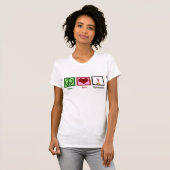 T-shirt Peace Love Gymnastique (Devant entier)