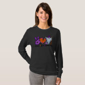 T-shirt Peace Love Halloween Lazy Halloween Costume Cool P (Devant entier)