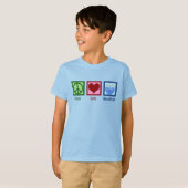 T-shirt Peace Love Hanoukka Kids (Devant entier)