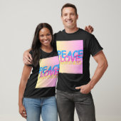 T-shirt Peace Love Happiness Text (Unisexe)