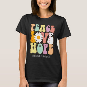 T-shirt Peace Love Hope Alopecia Areata Awareness Don