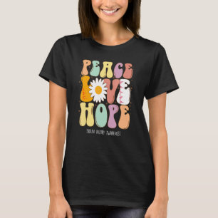 T-shirt Peace Love Hope Brain Injury Sensibilisation