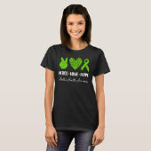 T-shirt Peace Love Hope Green Mental Health Awareness Sayi (Devant entier)