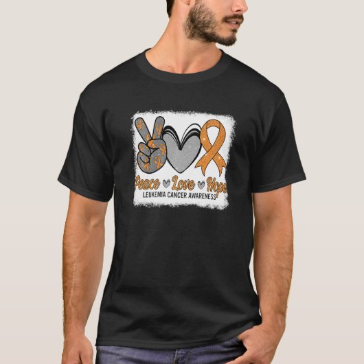 T-shirt Peace Love Hope Leukemia Awareness Month Warrior W (Devant)