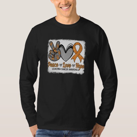 T-shirt Peace Love Hope Leukemia Awareness Month Warrior W (Devant)