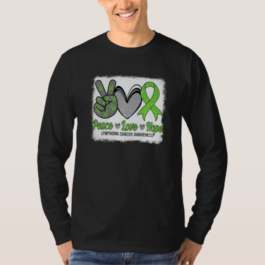T-shirt Peace Love Hope Lymphoma Awareness Month Warrior W (Devant)