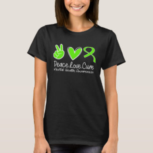 T-shirt Peace Love Hope Mental Health Awareness Shirt Gree