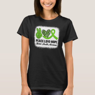 T-shirt Peace Love Hope Mois de sensibilisation à la santé