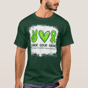 T-shirt Peace Love Hope Mois de sensibilisation à la santé