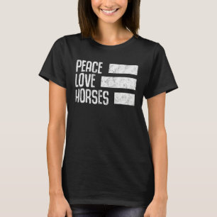 T-shirt Peace Love Horses
