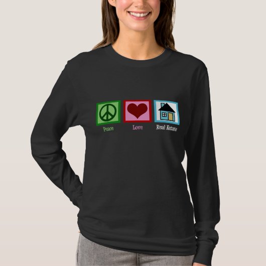 T-shirt Peace Love Immobilier (Devant)