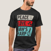 T-shirt Peace Love Jaw's Harp Lamellophone Instrument Murc (Devant)