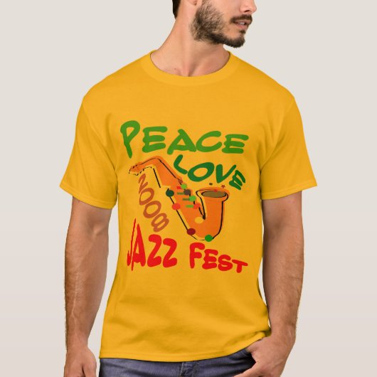 T-shirt Peace Love Jazz Fest 08 (Devant)