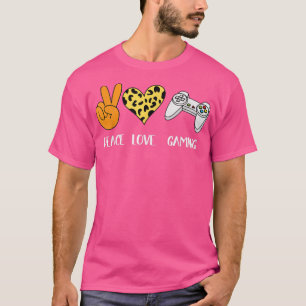 T-shirt Peace Love Jeu Lazy Halloween Costume Videogame