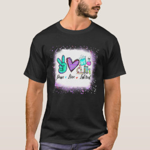T-shirt Peace Love Laboratoire Technicien Scientifique Lab