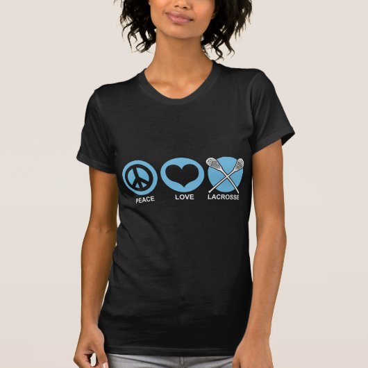 T-shirt Peace Love Lacrosse (Devant)
