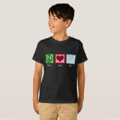 T-shirt Peace Love Langue des signes Enfants (Devant entier)