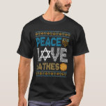 T-shirt Peace Love Latkes Hanoukka Chanukah juif<br><div class="desc">Peace Love Latkes Hanoukka Chanukah Jewish .</div>