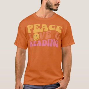 T-shirt Peace Love Lecture Livres Lover pour Ado Girls Tea