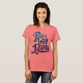 T-shirt Peace Love Liberty (Devant entier)