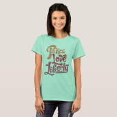 T-shirt Peace Love Liberty (Devant entier)