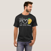 T-shirt Peace Love Mango Retro Mango Lover Fruit Lover (Devant entier)