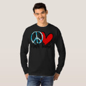 T-shirt Peace Love Math Enseignant (Devant entier)