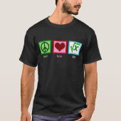 T-shirt Peace Love Math Enseignant Algebra (Devant)