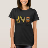 T-shirt Peace Love Melanin Pride With Hand Heart And Lips (Devant)